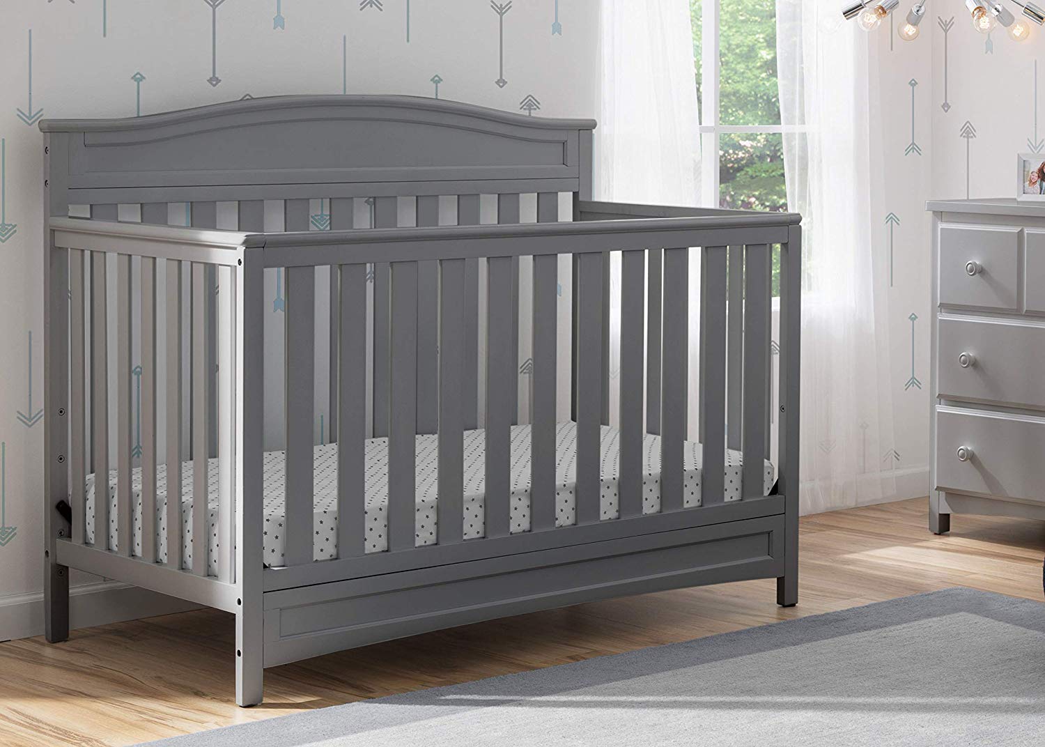 Convertible Baby Crib, Grey - Sacramento JnCo Deals