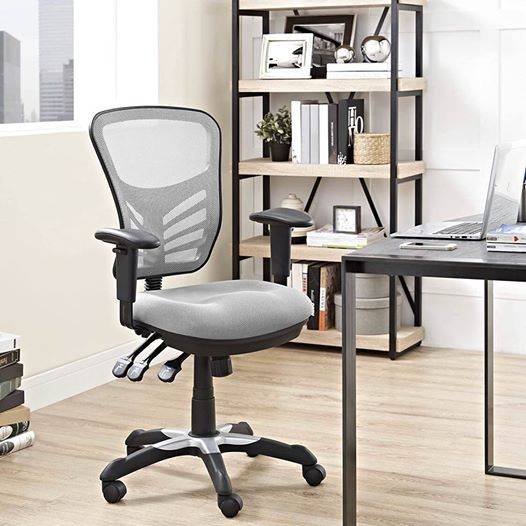 Modway Articulate Ergonomic Mesh Office Chair in Gray